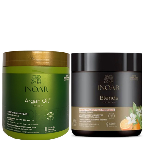 KIT CREME DE PENTEAR INOAR BLEND VIT C 500G+CREME DE PENTEAR INOAR ...