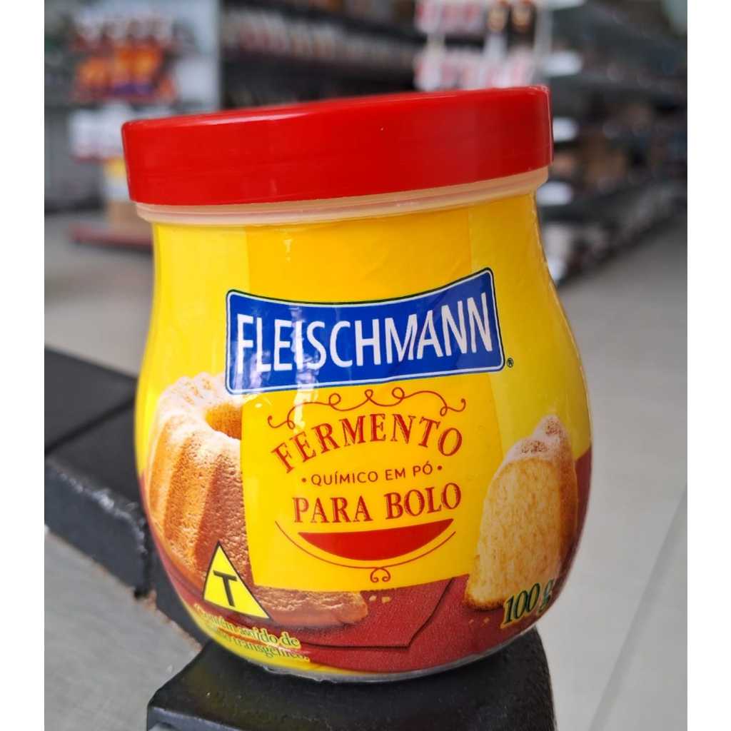 Fermento Químico para Bolo em Pó Fleischmann 100g | Shopee Brasil