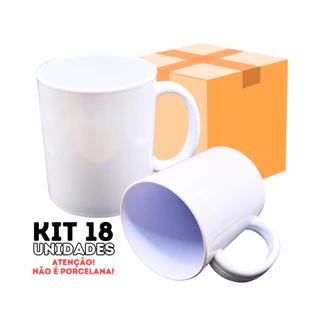 KIT 18 CANECAS DE POLIMERO PARA SUBLIMAÇÃO PARA ESTAMPAR
