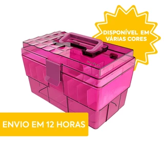 Maleta Organizadora Crippa - VARIAS CORES - Para Maquiagens, Manicures, Odontologia, Esmaltes e MAIS