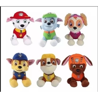 Kit 6 Chaveiros Bonecos Pelúcia Patrulha Canina
