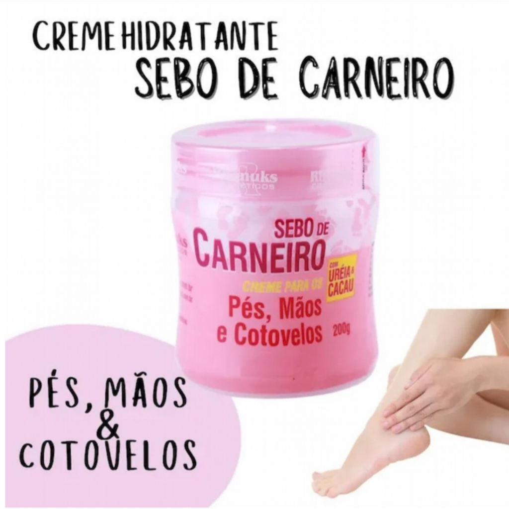 Creme Sebo de Carneiro Com Uréia p/ rachaduras e ressecamento da pele ...