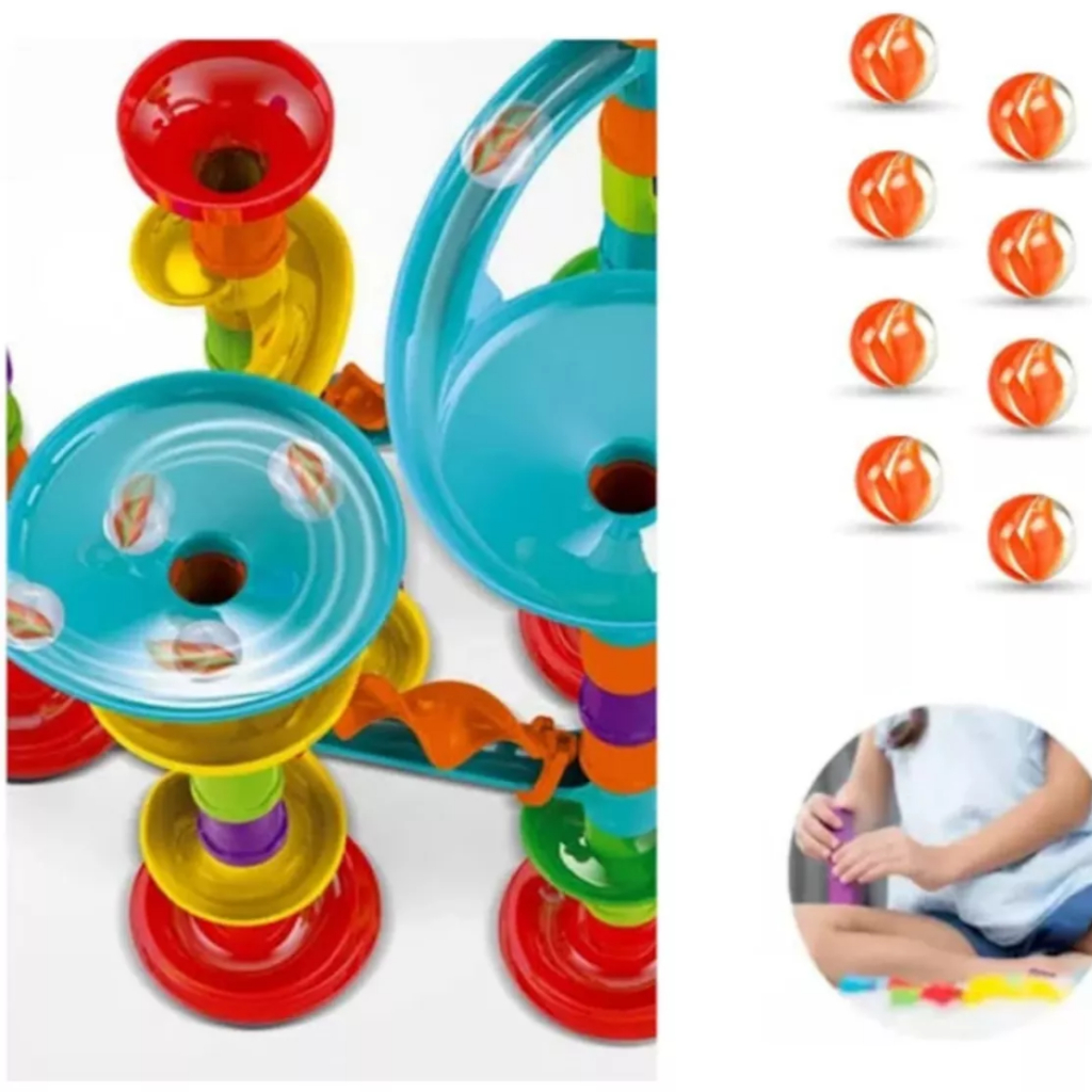 Pista De Bolinhas De Gude Labirinto Blocos De Montar 50pçs | Shopee Brasil