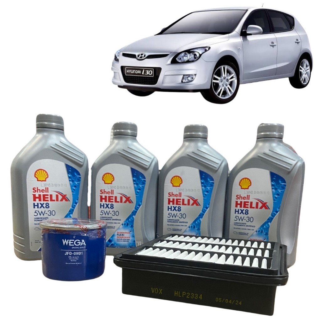 Kit Troca De Óleo - Shell 5w30 Hyundai I30 2.0 2008 A 2014 | Shopee Brasil