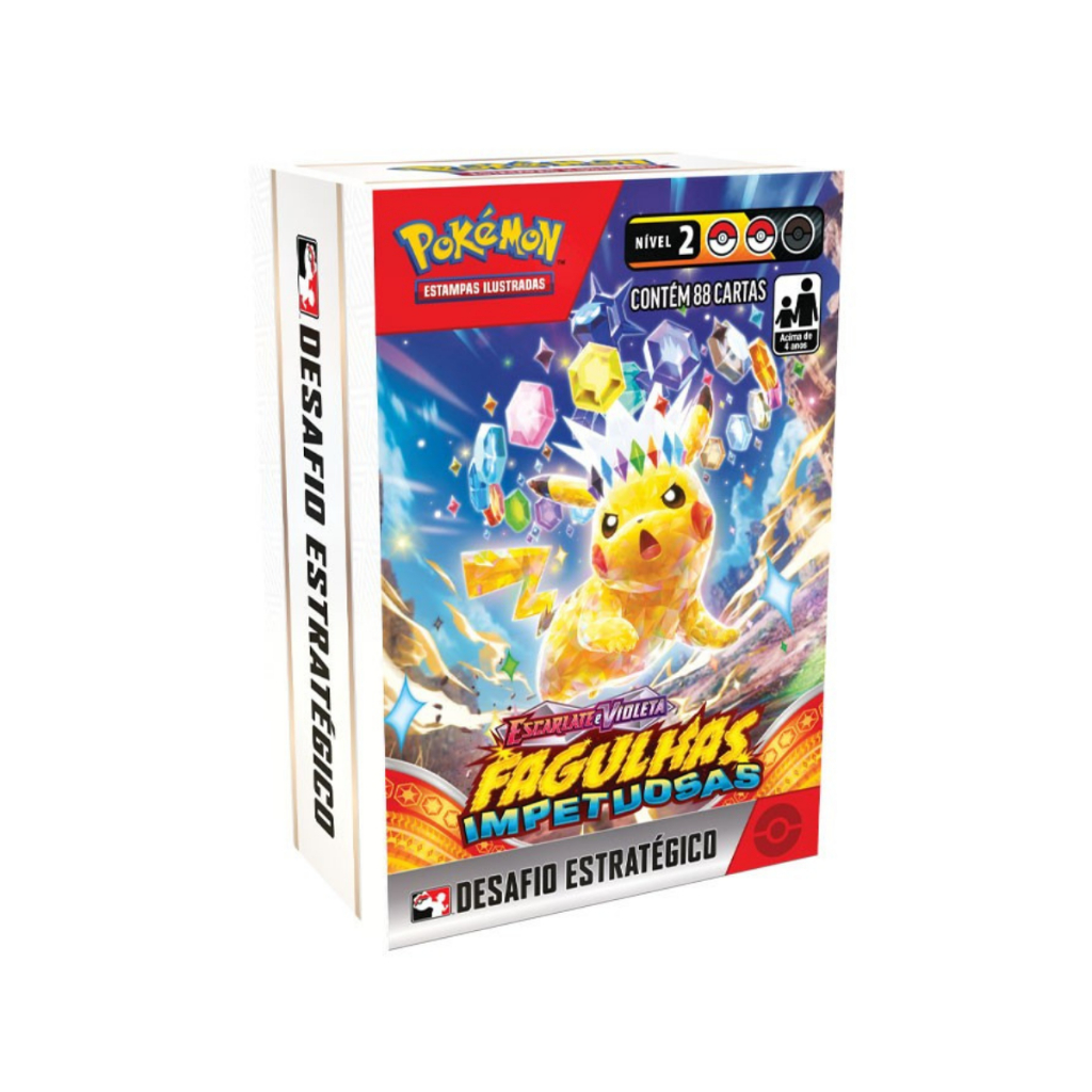 Cartas Pokémon Desafio Estratégico Escarlate e Violeta Fagulhas Impetuosas (88 Cartas) - Copag