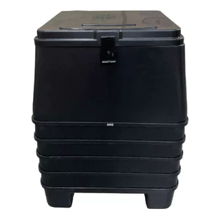 Bau Omega Mn3 Preto 162 Litros Motoboy Plástico Injetado