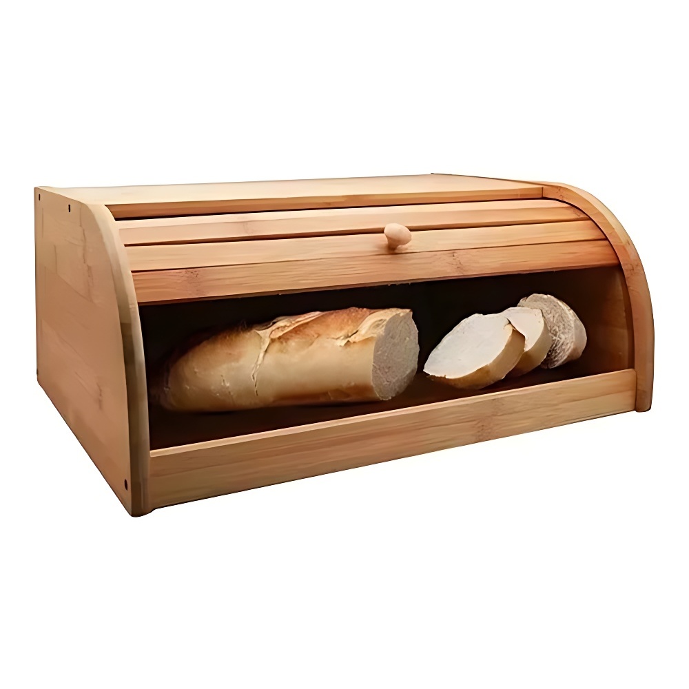 Porta Pão em Bambu Armazenamento Cesta Para Pães E Bolos