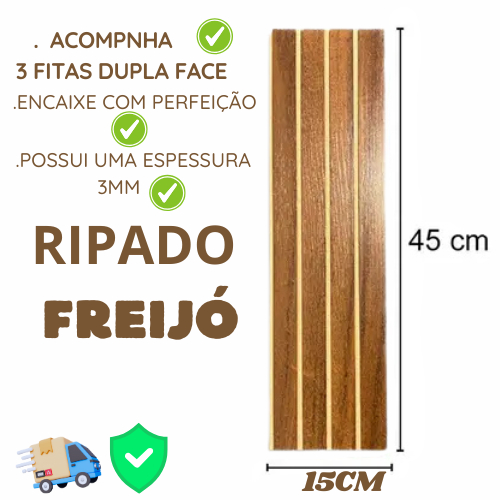 RIPADO REVESTIMENTO Módulos MDF painel 15cmx45cm Placa Adesiva ...