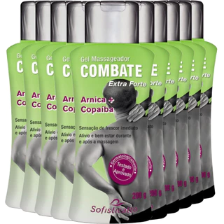 KIT 10 GEL MASSAGEADOR ARNICA E COPAÍBA SOFISTICATTO COSMÉTICOS ALÍVIO IMEDIATO 200G