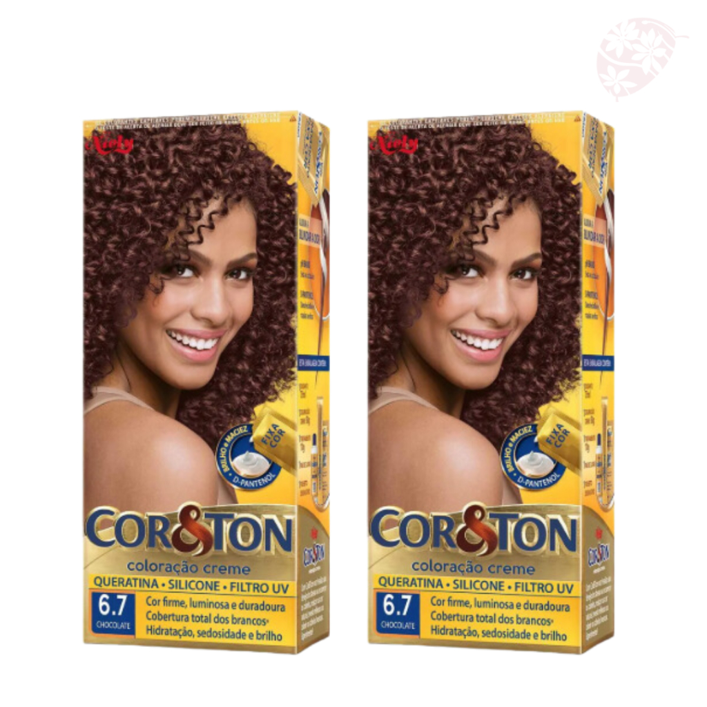 Kit 2 Tintas Coreton Niely Coloração Cor&Ton - 6.7 Chocolate | Shopee ...