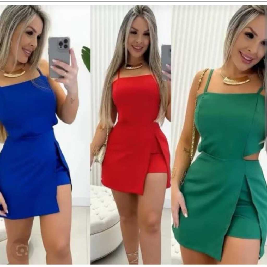 Vestido com shorts interno, perfeito para o verão! Da Coleção Natal ...