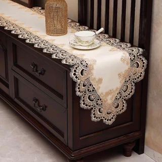 Kit 1/2/3 peças/Caminho de Mesa Guipir Trilho Bordado 40x180 Mesa 4 a 6 Lugares Renda Luxo em Oferta na Shopee