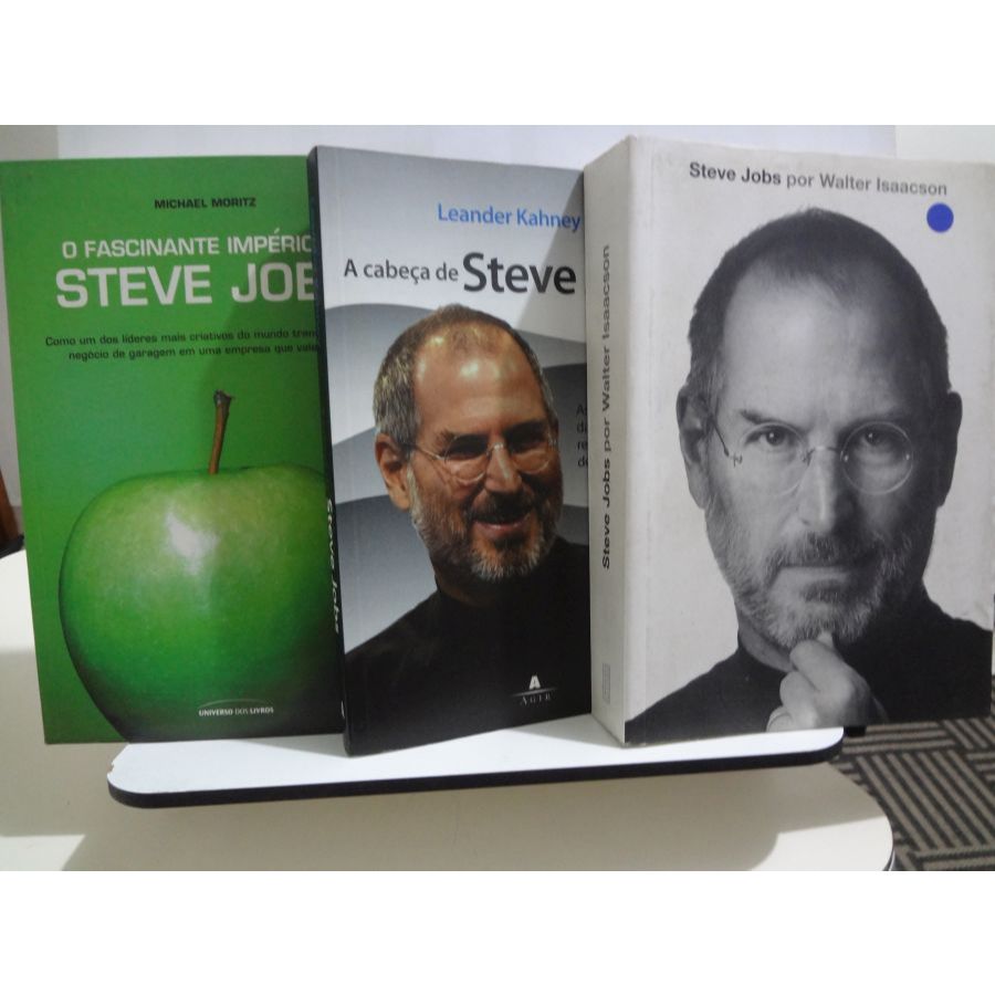 3 Livros Steve Jobs A Biografia Walter Isaacson + Fascinante Império de Steve Jobs + A Cabeça de Steve Jobs