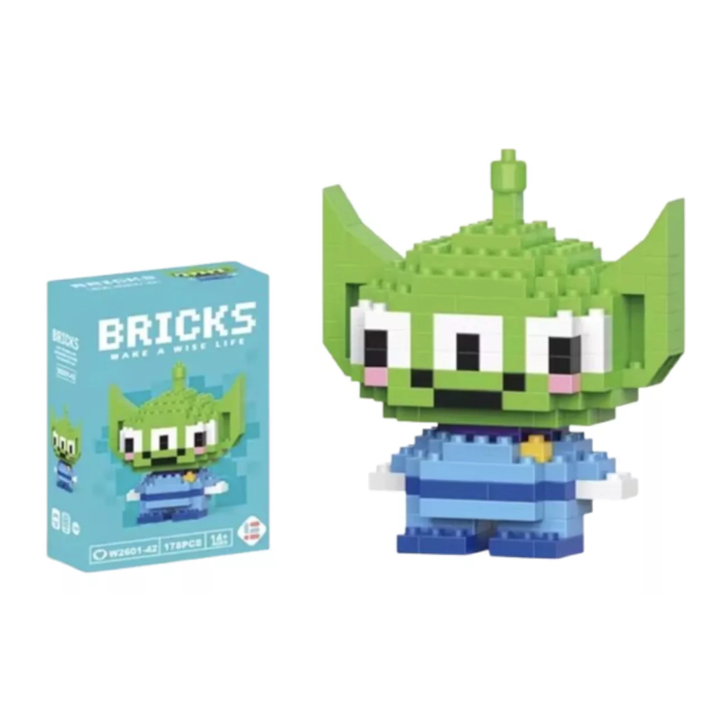 Blocos De Montar Bricks - Personagem 8-bit Alien Toy Story | Shopee Brasil