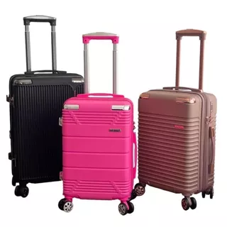 Mala De Viagem Bordo Rodinhas 360 E Medidas  Abs 10KG Zíper Dupla,Rodinha Dupla em Oferta na Shopee