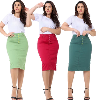SAIA JEANS MIDI BRIM COLORIDA COR TRADICIONAL BARRA