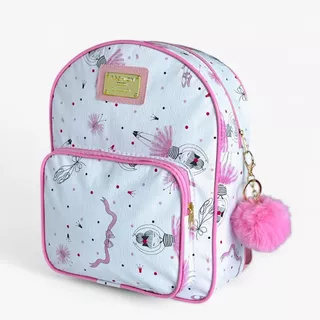 Mochila Maternidade Menina Bolsa de Costas Passeio Creche Escola C/POM POM em Oferta na Shopee