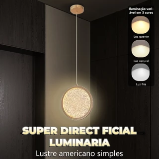 3 Cores(110V-220V) ILIFE Pendente Cristal Oval Elipse Moderno Dourado Luminária 15W Bivolt