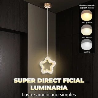 3 Cores(110V-220V) ILIFE Pendente Cristal Oval Elipse Moderno Dourado Luminária 15W Bivolt