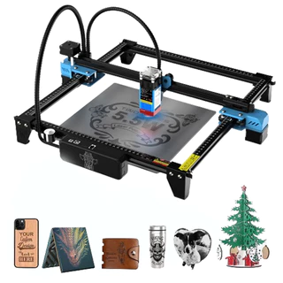 TTS-55 pro Maquina Gravador Corte Laser Máquina de gravura 40W Gravura aço inoxidável acrílico