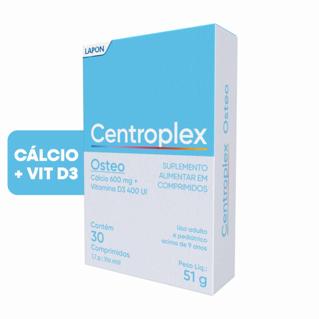 Centroplex Osteo Cálcio Vitamina D Colecalciferol Lapon | Shopee Brasil