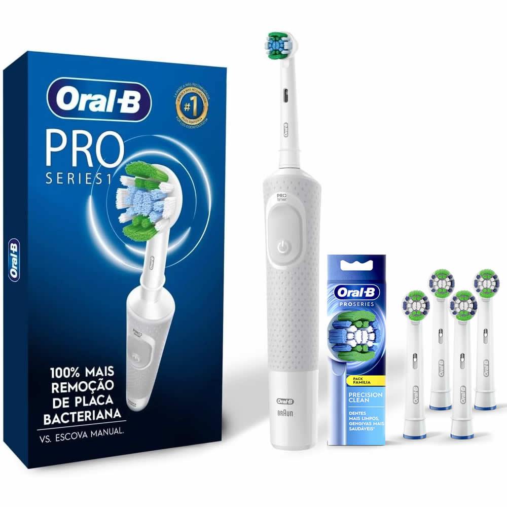 Escova de Dentes Elétrica Recarregável Vitality Pro Series 1 Oral-b e 4 ...