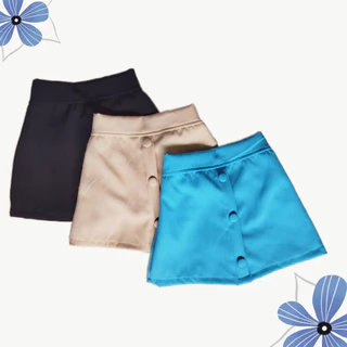 SHORT SAIA ALFAIATARIA INFANTIL P/ MENINAS 4 a 10 anos