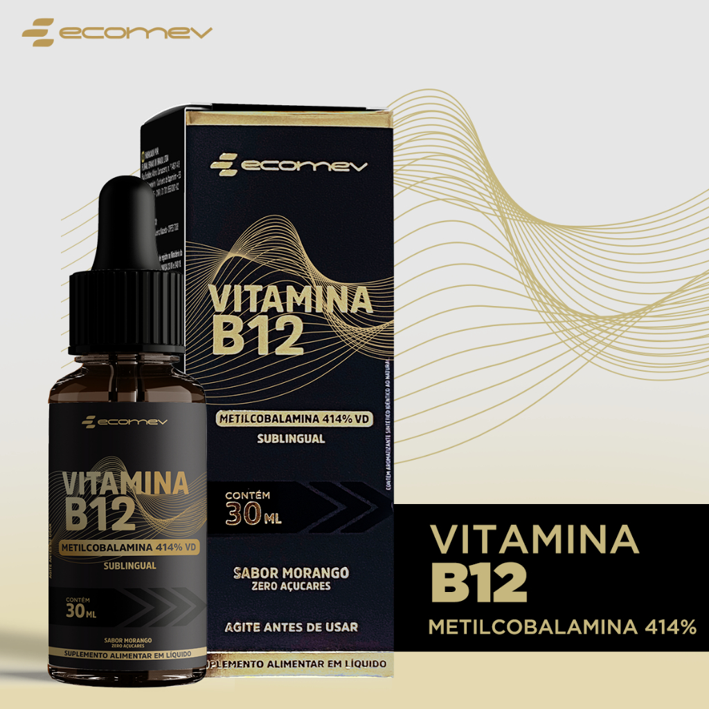 B12 Metil Gotas Sublingual Formula Nano 414%vd 30ml Sabor Morango ...