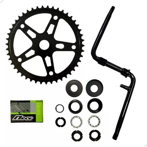 Kit Central de Bicicleta Aro 26 Pedivela Coroa Movimento Central NECO ...