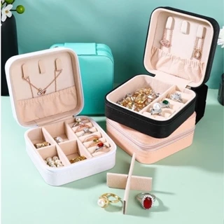 KIT 12 pcs Porta Jóias Portátil Caixinha Bolsa de Armazenamento Colar Brincos Anéis
