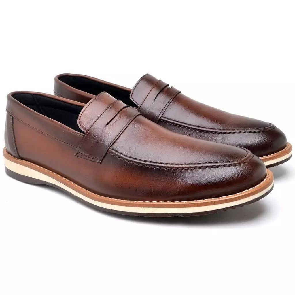 Mocassim Oxford Masculino Couro Premium Loafer Casual Elegante Sport ...