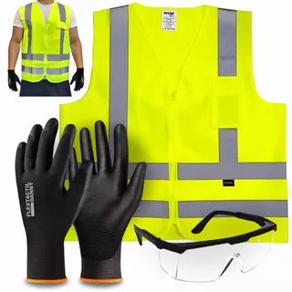Kit Entregador Epi Aprovado Mercado Livre Lalamove Uber Flash Colete Refletivo Luva Óculos