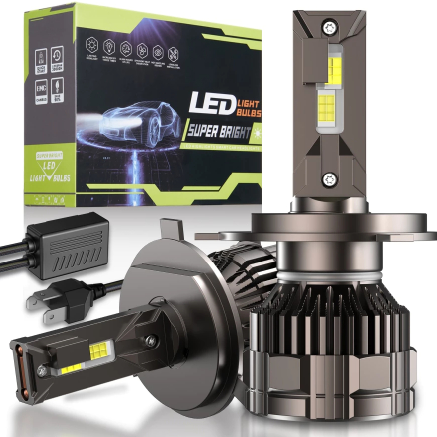 PAR DE FAROL LED LÂMPADA KIT DE H1 H4 H7 H11 9005 9006 6500K 48W 13000LM