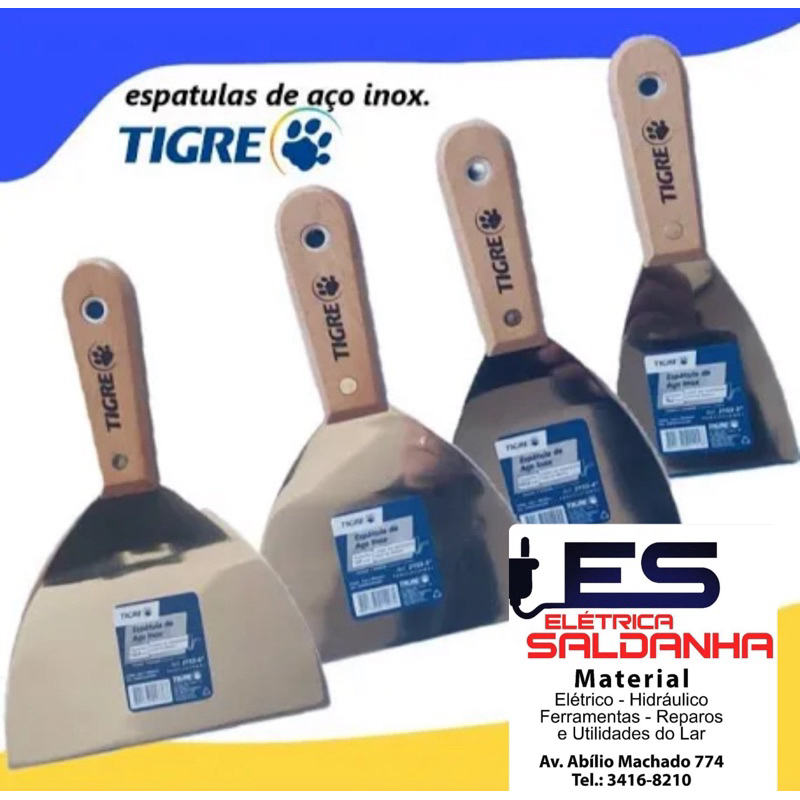 Espatula aço inox tigre todas medidas