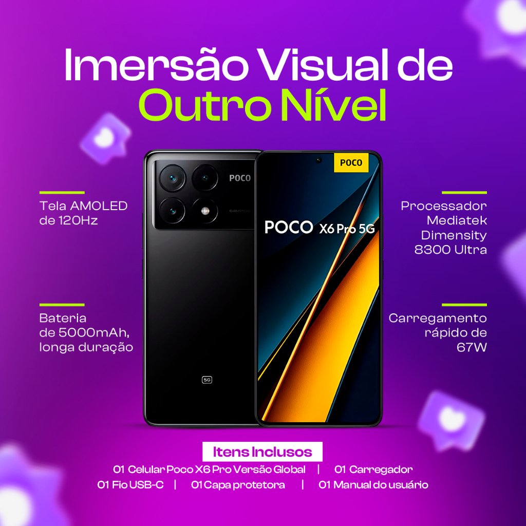 Poco X6 Pro 512GB / 256GB 5G Dual Sim Global NFC Original Poco X6 Pro 512GB / 256GB 5G Dual Sim Global NFC Original