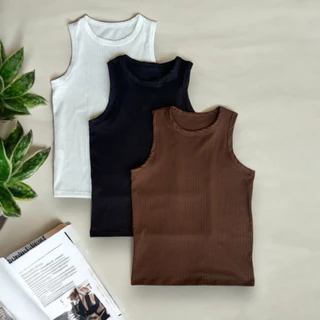 Kit 3 Regata Canelada Feminina Blusinha Básica Ribana Premium