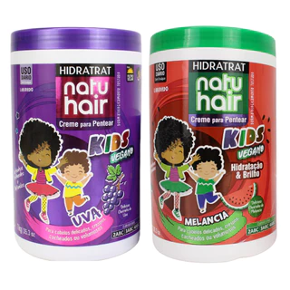 Kit Creme para pentear Uva + Melancia Natuhair 1KG