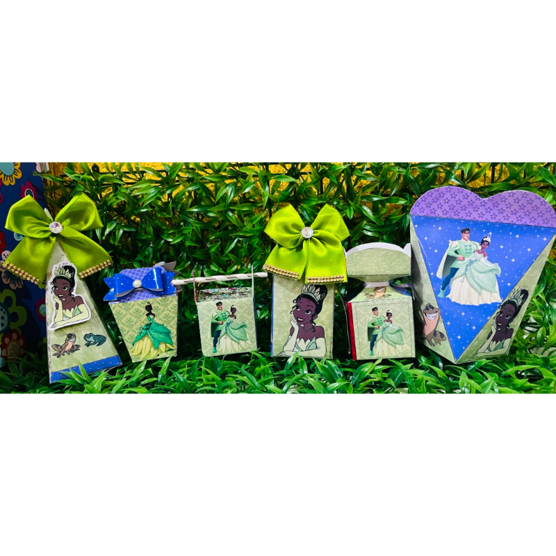 KIT CAIXAS PERSONALIZADAS PRA LEMBRACINHA TEMA A PRINCESA E O SAPO ...