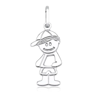 Pingente de Prata 925 Menino com Roupa Vazada em Oferta na Shopee