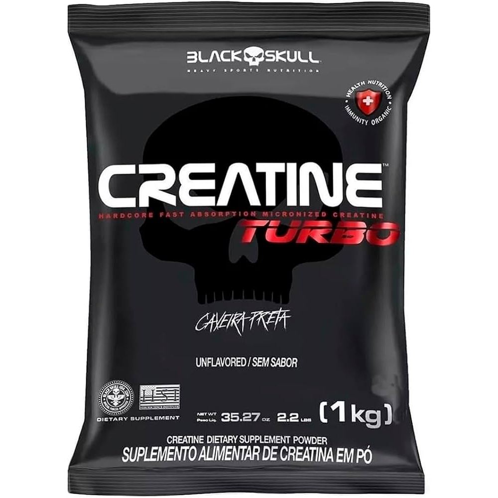 Creatina Monohidratada Creatine Turbo Refil 500g - Black Skull