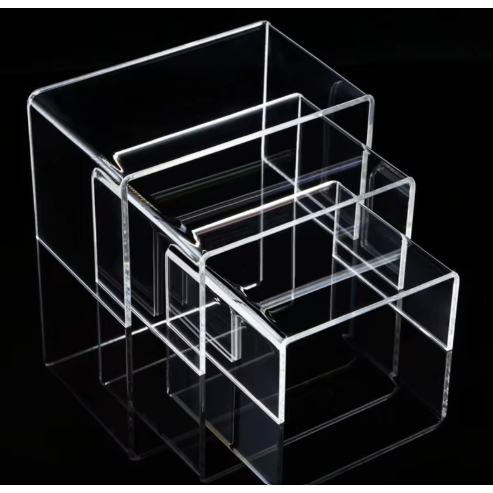 Trio de Expositores de Vitrine em Acrílico 3mm