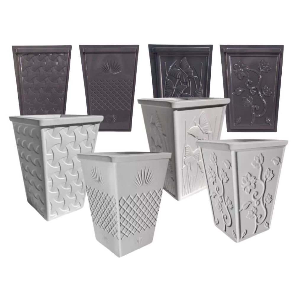 Kit 4 Formas Para Fabricação De Vasos - Grande Para Cimento | Shopee Brasil