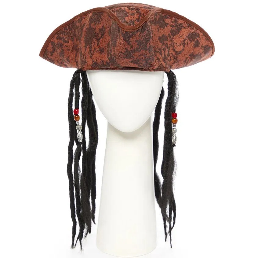 Disfraz de pirata Jack Sparrow para hombre adulto, chaleco para