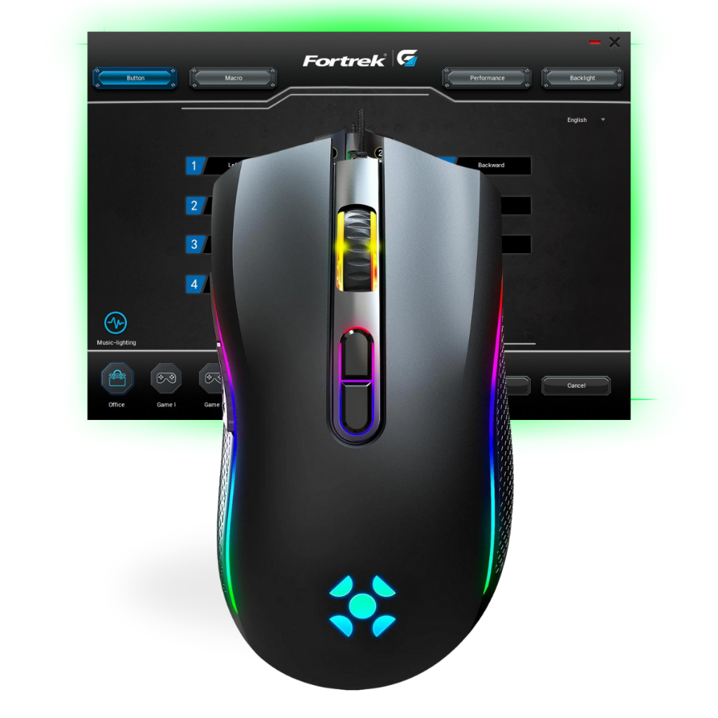 Mouse Gamer Fortrek Blackfire 7.200 DPI Óptico compatível Computador ...