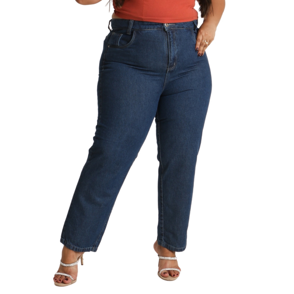 Cintura Alta Mom Jeans Barato Calça Mom Jeans Plus Size Feminina