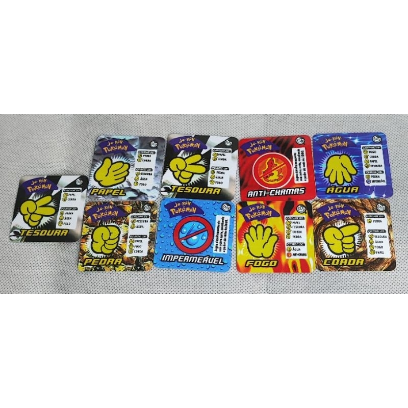 Coleção Completa Tazo Jo-Ken-Pokemon Elma Chips | Shopee Brasil