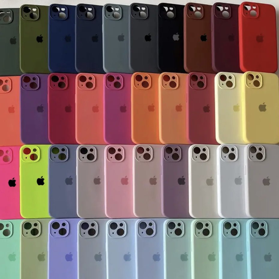Capa Case iPhone 15/iPhone 15 Pro/iPhone 15 Pro Max Camera Fechada Silicone Aveludada Dentro