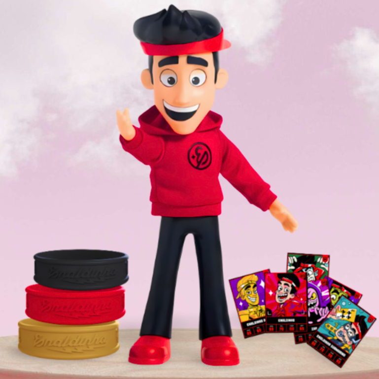 Boneco ENALDINHO 25cm ORIGINAL Infantil YOUTUBER Com Pulseira Do Poder ...