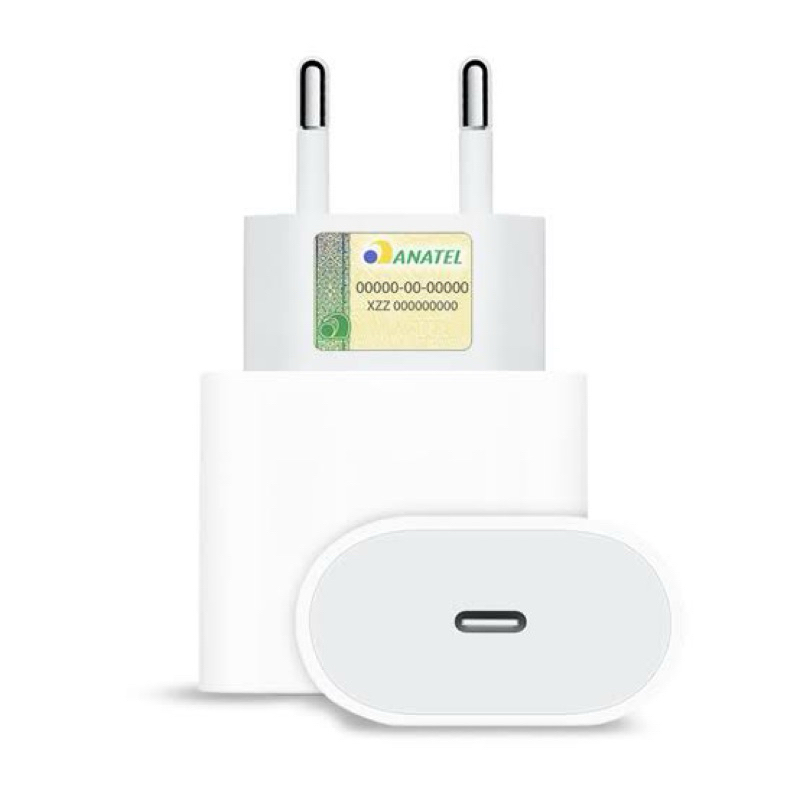 Carregador Apple Fonte 20W Turbo USB-C Anatel Lacrado Para iPhone iPad Macbook - Garantia 1 Ano
