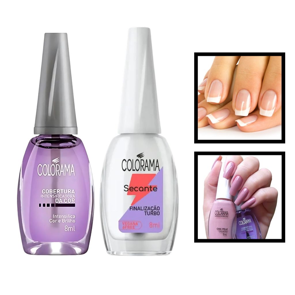 Kit 6 Bases Colorama Tratamento Para Unhas Escolha a Sua Cuidados Unha ...